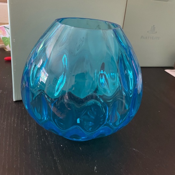 PartyLite Blue Waves candle holder - Picture 2 of 3
